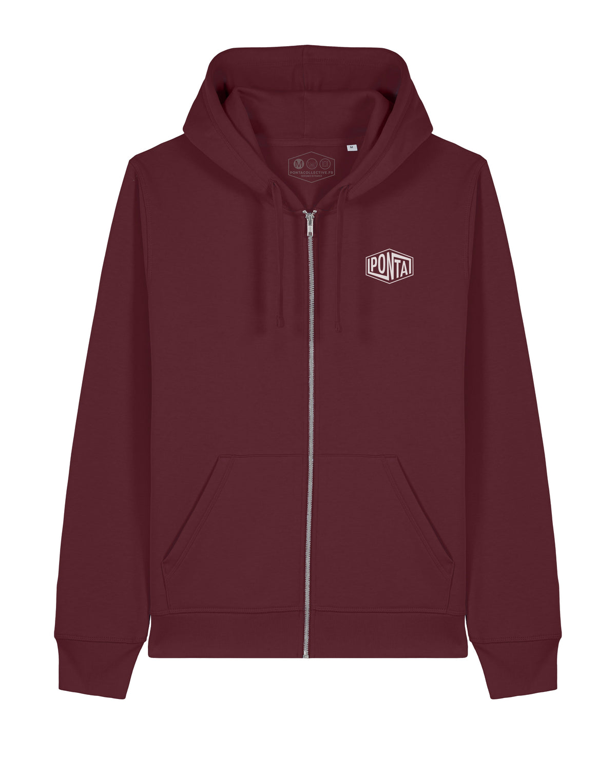 SWEAT ZIP BORDEAUX CLASSIC